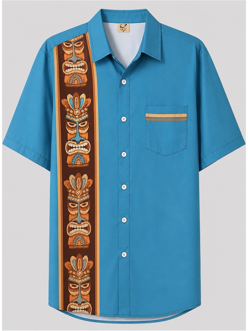Hardaddy Retro Tiki Hawaiian Button Up Shirt Mens Medium Summer